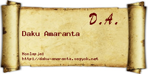 Daku Amaranta névjegykártya